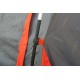 Fixação da tenda às varetas em fibra de vidro de 11mm